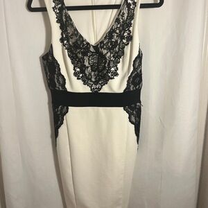 Jennifer Lopez Elegant Black and White Backless Dress